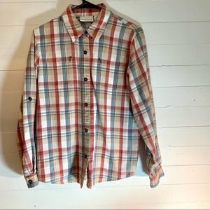 Alfred Dunner Plaid  button down long sleeve shirt. Size 10